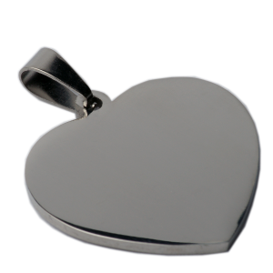 Стоманена плочка - голямо сърце 33 х 30 мм